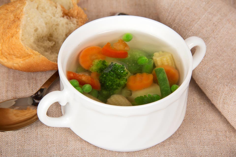 Vegetable soup recipe made with astragalus.